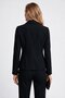 Women's Notched Collar Single Button Regular Fit Long Sleeve Blazer Jacket - 2
