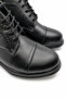 Black Men's 100% Genuine Leather Lace-Up Zippered Ankle Boots |   Rubber Sole Full Mold |   Daily Classic Stylish Comfortable Men's Boots Shoes |   Ankle-Length Modern Design Leather Boots Suitable for Business, Office, and City Use. - 3