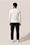 Men's Ecru 6211 Buttoned Collar Waffle Sweatshirt - 3