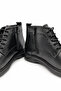 Black Men's 100% Genuine Leather Lace-Up Zippered Ankle Boots |   Rubber Sole Full Mold |   Daily Classic Stylish Comfortable Men's Boots Shoes |   Ankle-Length Modern Design Leather Boots Suitable for Business, Office, and City Use. - 2