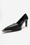 Carlotta Black Striped Women's Heeled Shoes - 8