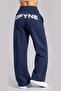 Regular Women's Black Wide Leg Oversize Sweatpants - 3