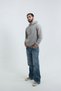 Men's Plain Hooded 3 Thread Raster Stone Color Sweatshirt - 7