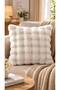 Rabbit Feather Throw Pillow Cover |   45 X 45 cm
