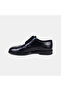 Men's Black Lace-Up Leather Groom Shoes with Brogue Detail - 3