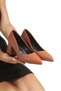 Stiletto Taba Skin Pointed Toe Covered Heel 6 cm Closed Shoes New Season - 4