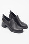 Mammamia Genuine Leather Heeled Shoes with Side Zipper - 2