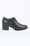 Mammamia Genuine Leather Heeled Shoes with Side Zipper