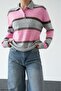 Women's Polo Collar Buttoned Wool Sweater - 2