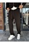 Brown Waffle Fabric Basic Tracksuit Mrk-2871 - 4