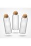3-Piece Set of Striped Patterned Jars with Ball Cork Lids (500ml) - 5