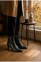 Kemal Aygün-Venüs Leather Women's Short Heeled Boots - Pointed Toe & Goblet Heel - 5