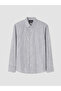 Southblue Navy Blue Regular Fit Striped Gabardine Men's Shirt - 4