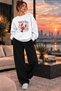 Women's Pinch Peel Eat Lobster Printed Crew Neck Regular Fit Women's Tracksuit Set