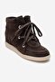 Oleta Brown Suede Genuine Leather Hidden Wedge Heeled Women's Sneaker Boots - 5