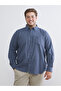 Lcwaikiki Classic Navy Blue Regular Fit Long Sleeve Plaid Men's Shirt - 2