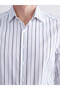 Slim Fit Long Sleeve Striped Men's Shirt - 3
