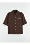 Xside Brown Loose Fit Printed Men's Shirt - 4