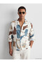 Lcw Vision Ecru Regular Fit Patterned Viscose Men's Shirt - 2