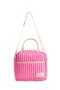 Striped Pink Thermal Bag Food Carrying Lunch Bag Thermal Insulated Hanging Bag - 3