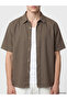 Xside Brown Relax Fit Gabardine Men's Shirt - 3