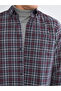 Regular Fit Long Sleeve Plaid Men's Shirt - 3