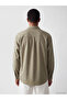 Lcw Vision Beige Regular Fit Striped Dobby Men's Shirt - 4