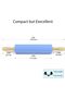 Silicone Non-Stick Pastel Blue Rolling Pin - 30.5 cm Ergonomic Wooden Handle Pastry & Dough Roller (Merdane - 4