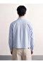 Blue Loose Fit Plaid Men's Shirt - 4