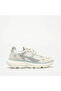 Hazel Lane Low Lace up Sneaker Women's Beige/Light Blue Sneaker Shoes