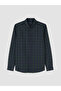 Lcwaikiki Classic Green Regular Fit Plaid Gabardine Men's Shirt
