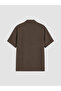 Brown Standard Fit Linen-Look Men's Shirt - 7