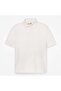 Short Sleeve Pique Polo Women's White Tshirt - 5