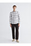 Regular Fit Long Sleeve Plaid Gabardine Men's Shirt - 2