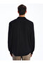 Lcw Vision Black Slim Fit Long Sleeve Men's Textured Shirt - 4