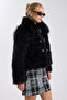 Hook Closure Crop Faux Fur Coat - 2
