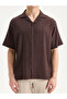 Ozmarka New Season Regular Fit Short Sleeve Men's Textured Shirt - 3