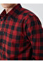 Regular Fit Long Sleeve Plaid Gabardine Men's Shirt - 4