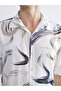 Lcw Vision Ecru Regular Fit Short Sleeve Patterned Viscose Men's Shirt - 3