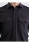 Lcwaikiki Classic Brown Loose Fit Men's Shirt - 3
