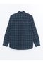 Lcwaikiki Classic Green Regular Fit Long Sleeve Plaid Gabardine Men's Shirt - 8