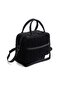 Black Quilted Thermal Bag Food Carrying Lunch Bag Thermal Insulated Hanging Bag - 3