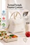 Cream Daisy Thermal Bag Food Carrying Lunch Bag Thermal Insulated Hanging Bag