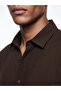 Lcw Vision Brown Regular Fit Krinkle Men's Shirt - 3