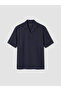 Southblue Navy Blue Regular Fit Striped Linen Blend Men's Shirt - 5