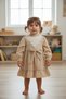 Girl's Lace Detailed Belted Long Sleeve Dress