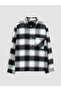Black Plaid Patterned Long Sleeve Boys' Shirt