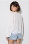 Women's White Balloon Batwing Sleeve Mercerized Knitwear Blouse 2834 60286468 - 8
