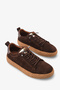 Barsala Women's Genuine Leather Casual Shoes - Brown Suede - 2