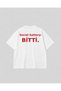 Socially Supported, Printed on the Back, Oversize White Unisex Cotton T-Shirt